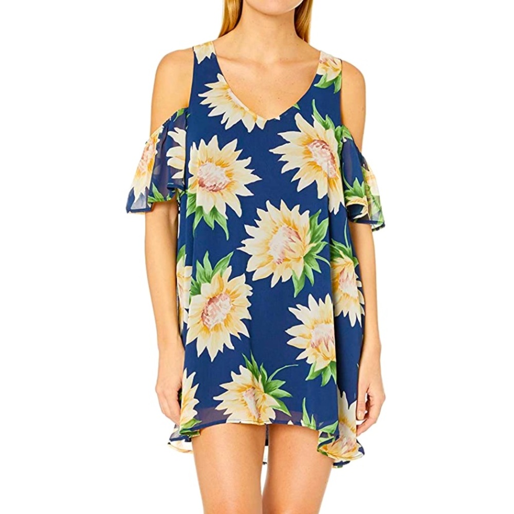 NWT Show Me Your Mumu | Birdie Ruffle Dress | Sz S | Sunflower